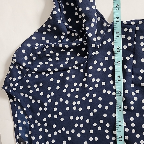 Banana Republic Factory Dot Print Split Sleeve Blouse/ XS - Picture 9 of 14